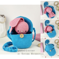 Hatching bag & bunny amigurumi pattern by TANATIcrochet
