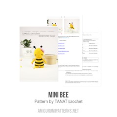 Mini Bee amigurumi pattern by TANATIcrochet