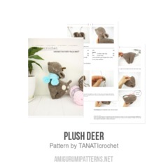 Plush deer amigurumi pattern by TANATIcrochet