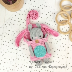 Sleeping bag and toy bunny amigurumi by TANATIcrochet
