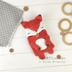 Sleeping bag and toy fox amigurumi pattern by TANATIcrochet