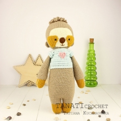 Sloth amigurumi pattern by TANATIcrochet