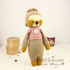 Sloth amigurumi pattern by TANATIcrochet