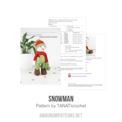 Snowman amigurumi pattern by TANATIcrochet