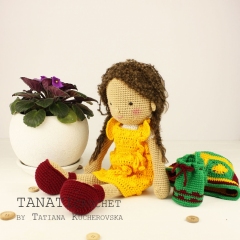 Summer outfit Theona doll amigurumi by TANATIcrochet