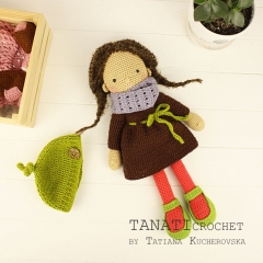 Theona waldorf doll amigurumi pattern by TANATIcrochet