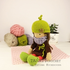 Theona waldorf doll amigurumi by TANATIcrochet