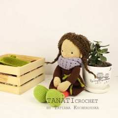 Theona waldorf doll amigurumi pattern by TANATIcrochet