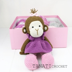 Toy Monkey crochet pattern amigurumi by TANATIcrochet