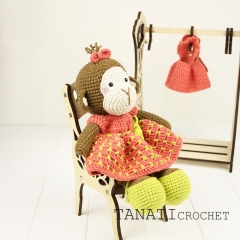 Toy Monkey crochet pattern amigurumi pattern by TANATIcrochet