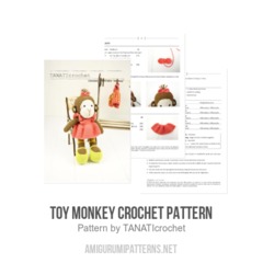 Toy Monkey crochet pattern amigurumi pattern by TANATIcrochet