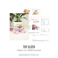 Toy Sloth amigurumi pattern by TANATIcrochet