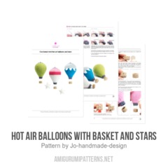 Hot Air Balloons with Basket and Stars amigurumi pattern by Jo handmade design