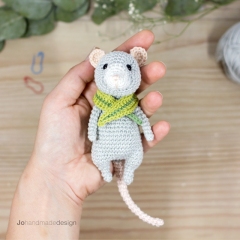 Mouse Salvatore and the Blade of Grass amigurumi pattern by Jo handmade design
