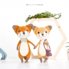 Gingerino & Penny the foxes  amigurumi pattern by Jo handmade design