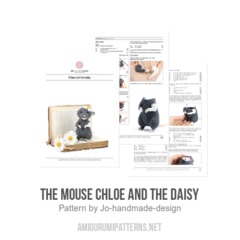 The mouse Chloe and the Daisy amigurumi pattern by Jo handmade design