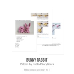 Bunny rabbit amigurumi pattern by KnittedStoryBears