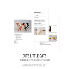 Cute little cats amigurumi pattern by KnittedStoryBears