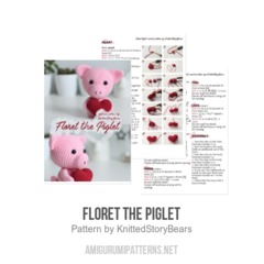 Floret the Piglet amigurumi pattern by KnittedStoryBears
