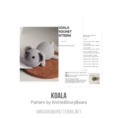 Koala amigurumi pattern by KnittedStoryBears