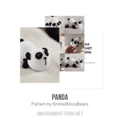 Panda amigurumi pattern by KnittedStoryBears