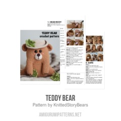 Teddy bear amigurumi pattern by KnittedStoryBears