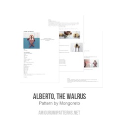 Alberto, the Walrus amigurumi pattern by Mongoreto