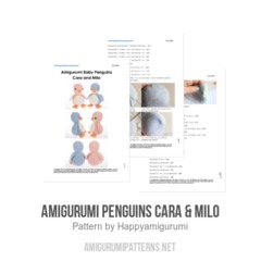 Penguins Cara & Milo amigurumi pattern by Happyamigurumi