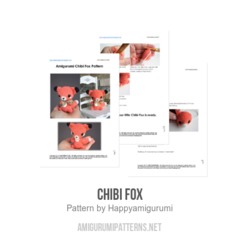Chibi Fox amigurumi pattern by Happyamigurumi
