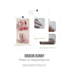 Ribbon Bunny amigurumi pattern by Happyamigurumi