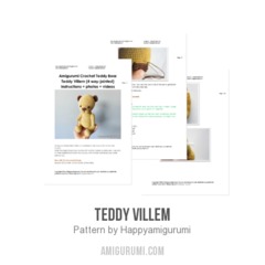 Teddy Villem amigurumi pattern by Happyamigurumi