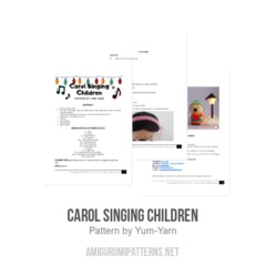 Carol Singing Children amigurumi pattern by Yum Yarn