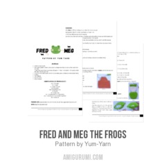 Fred and Meg the Frogs amigurumi pattern by Yum Yarn