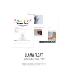 Llama Float amigurumi pattern by Yum Yarn