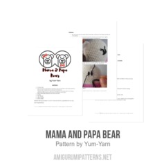 Mama and Papa Bear amigurumi pattern by Yum Yarn
