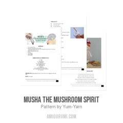 Musha The Mushroom Spirit amigurumi pattern by Yum Yarn