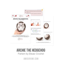 Archie the Hedgehog amigurumi pattern by Elisas Crochet