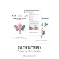 Ava the Butterfly amigurumi pattern by Elisas Crochet
