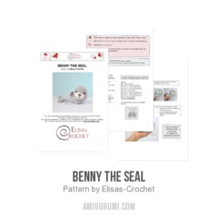Benny the Seal amigurumi pattern by Elisas Crochet