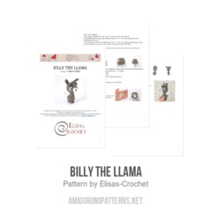 Billy the llama amigurumi pattern by Elisas Crochet
