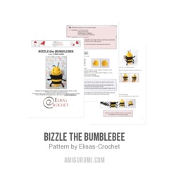 Bizzle the Bumblebee amigurumi pattern by Elisas Crochet
