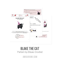 Blake the Cat amigurumi pattern by Elisas Crochet