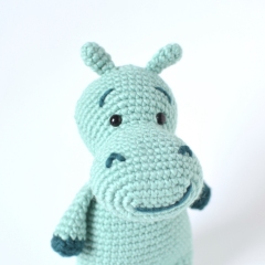 Blue Hippo amigurumi by Elisas Crochet