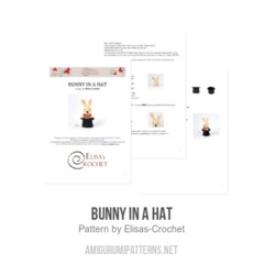 Bunny in a Hat amigurumi pattern by Elisas Crochet