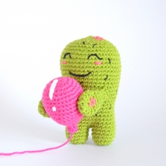 Cactus with Balloon amigurumi pattern by Elisas Crochet