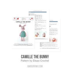 Camille the Bunny amigurumi pattern by Elisas Crochet