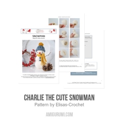 Charlie the cute snowman amigurumi pattern by Elisas Crochet