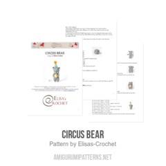 Circus Bear amigurumi pattern by Elisas Crochet