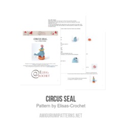 Circus Seal amigurumi pattern by Elisas Crochet