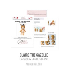 Claire the Gazelle amigurumi pattern by Elisas Crochet